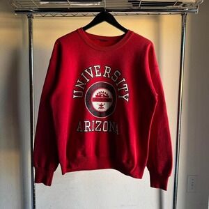 Vintage 90s University of Arizona College Red Graphic Crewneck Sweater